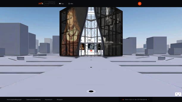 Screenshot der Microsite Digitale Kunsthalle