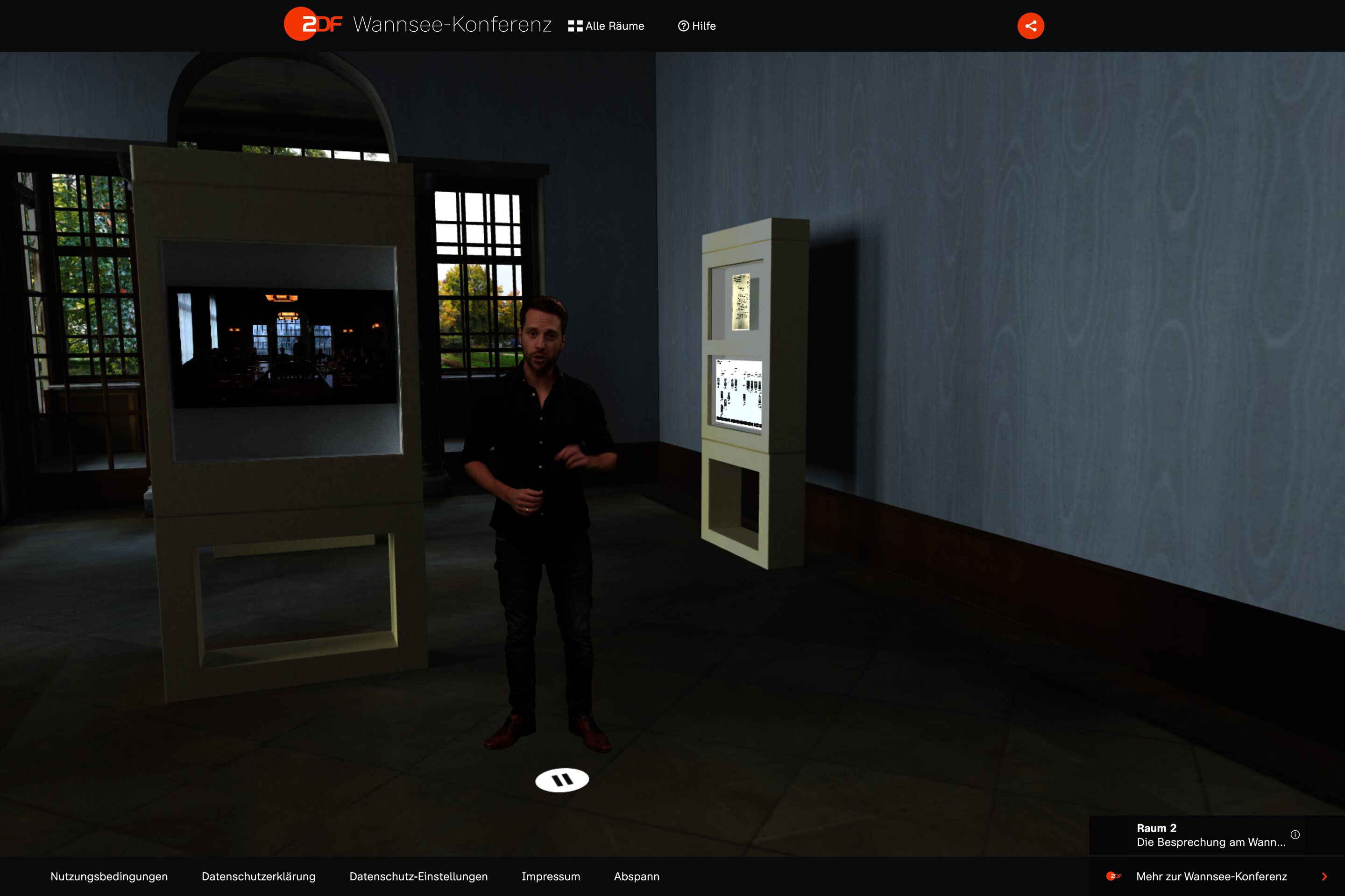 Ein photoganymetrisch erfaßter Raum wird hier in 360° visualisiert