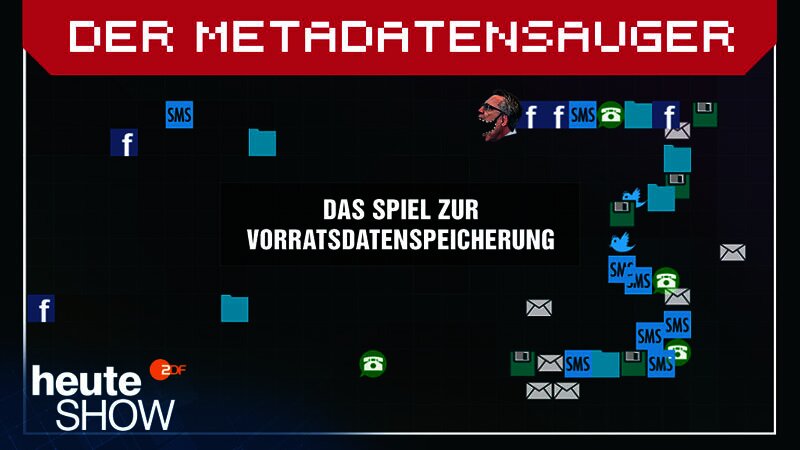 Startansicht des Metadatensauger Spiels