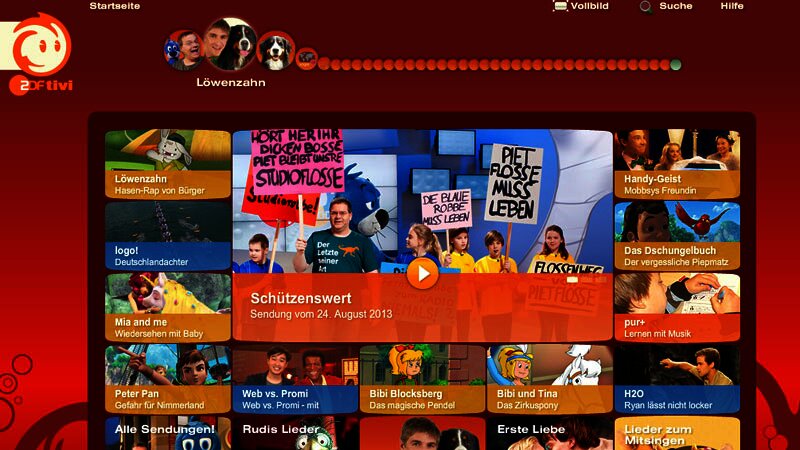 Screenshot der alten tivi-Videothek